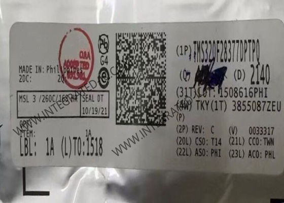 Microcontrolador MCU TMS320F28377DPTPQ Microcontrolador Automotriz IC 32-Bit Dual-Core 200MHz 1MB FLASH