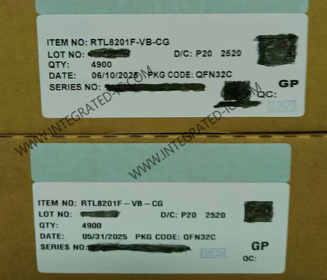 RTL8201F-VB-CG Ethernet IC de un solo chip con un solo puerto 10/100Mbps Ethernet PHY Ceiver con Mdix automático