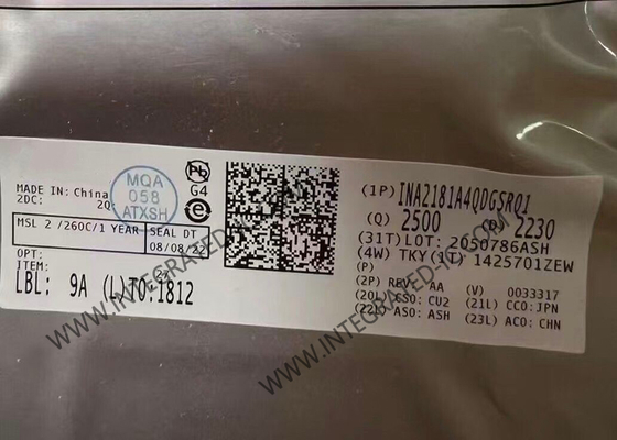 Amplificadores bidireccionales automotrices del Actual-sentido de la salida del voltaje INA2181A4QDGSRQ1