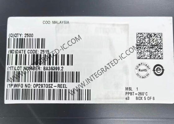 OP297GSZ Chip de circuito integrado de corriente de precisión de doble canal de bajo sesgo