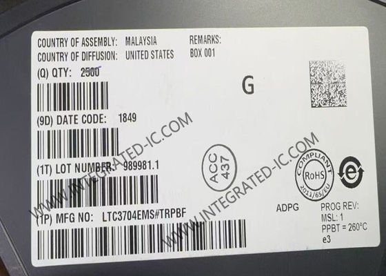 LTC3704EMS Chip de circuito integrado de CC positivo a negativo Controlador de CC MSOP10