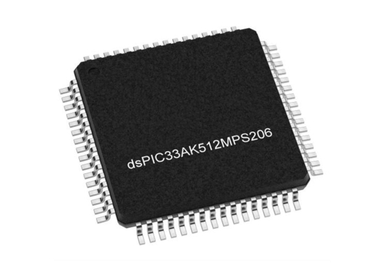 DSPIC33AK512MPS206-I/PT Microcontrolador MCU 200MHz 32 bits con un solo núcleo DSC TQFP64