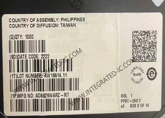 AD8629WARZ Chip de circuito integrado Bias de corriente Op Amp SOIC8 Amplificador operativo