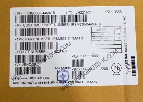 IRSM836-044MA módulos IGBT de automóviles 250V CIPOS Nano Modulo de energía inteligente de tres fases