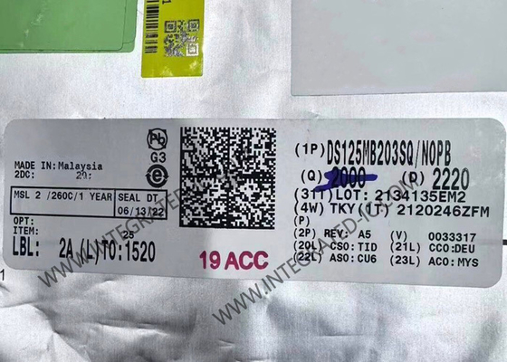 Chip de circuito integrado DS125MB203SQ, búfer multiplexor y de distribución de 12,5 Gbps de doble puerto con ecualización y preénfasis