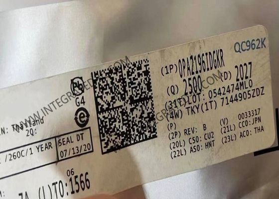 Chip de circuito integrado OPA2196IDGKR Amplificador operacional dual de 36 V de baja potencia y bajo voltaje de compensación de riel a riel
