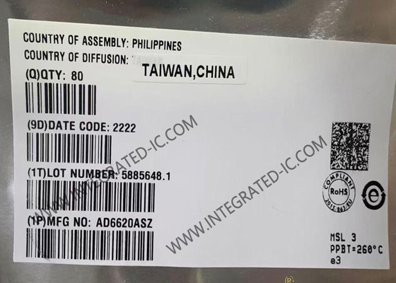 AD6620ASZ Chip de circuito integrado 65MSPS Procesador de señal de recepción digital
