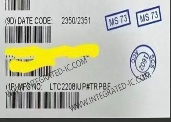 Chip de circuito integrado LTC2208IUP Convertidor analógico a digital de 14 bits y 130 Msps QFN64