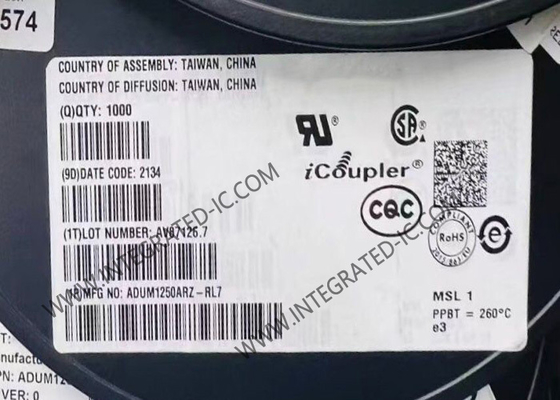 Chip de circuito integrado ADUM1250ARZ Aislador dual I2C intercambiable en caliente Aislador digital de 1 Mbps