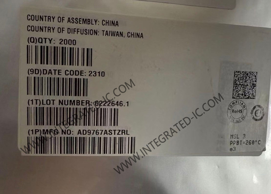 Chip de circuito integrado AD9767ASTZRL convertidor digital-a-analógico de doble canal de 14 bits y 125 MSPS