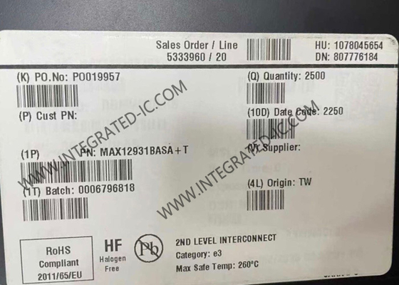 Chip de circuito integrado MAX12931BASA aisladores digitales de baja potencia de dos canales 3kVRMS