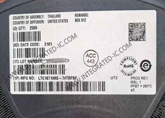 Chip de circuito integrado LTC1871IMS-7 Controlador de aumento, flyback y SEPIC en modo de corriente de alto voltaje de entrada