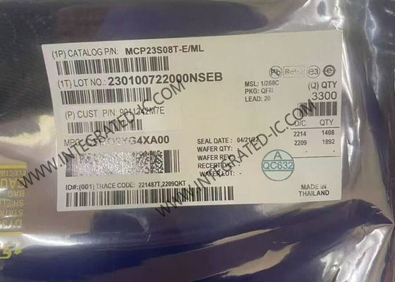 MCP23S08T-E/ML Chip de circuito integrado de 8 bits SPI I/O Expander con interfaz en serie