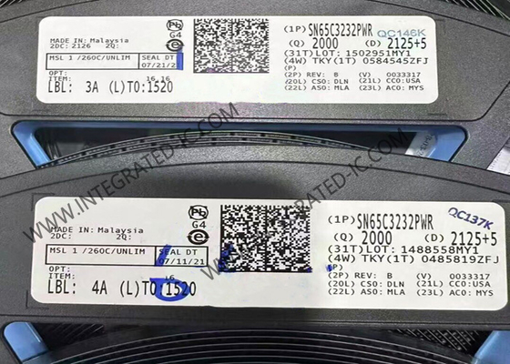 Circuito integrado SN65C3232PWR, transceptores RS-232, controlador y receptor de línea RS-232