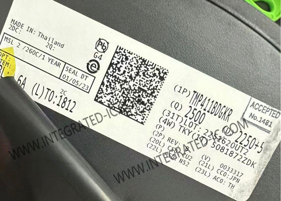 TMP411BDGKR Sensor IC Sensor de temperatura remota y local con N-factor y corrección de resistencia en serie