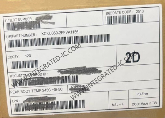 IC integrado XCKU060-2FFVA1156I integró el soporte de la superficie del microprocesador 1156FCBGA de FPGA