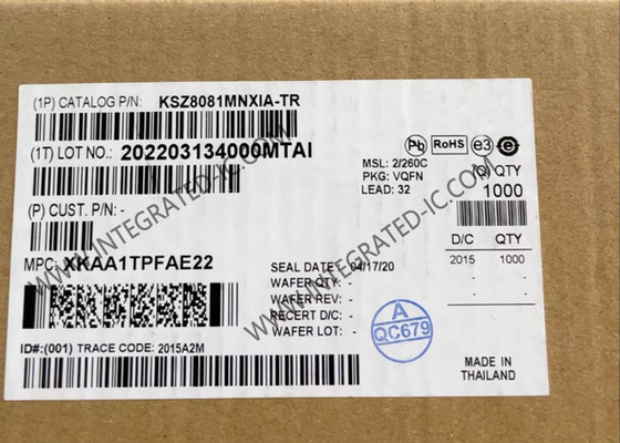 Soporte superficial IC del transceptor de la capa física del microprocesador del circuito integrado de KSZ8081MNXIA