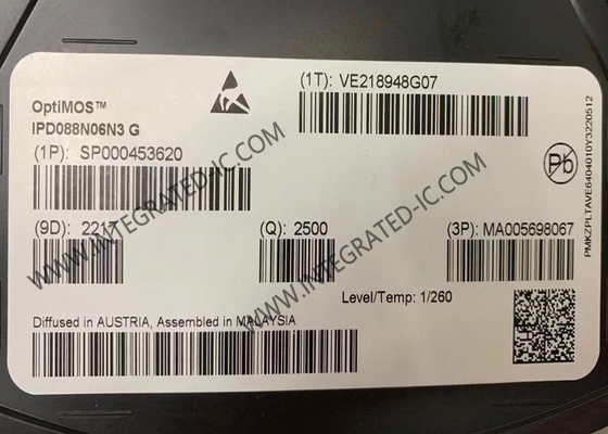 Chip de circuito integrado IPD088N06N3G 60V 50A Transistores MOSFET de canal N individuales TO-252-3