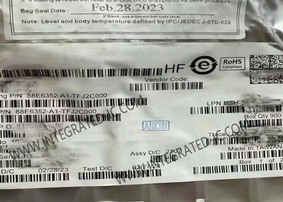 88E6352-A1-TFJ2C000 Ethernet IC 7 puertos AVB no gestionado con Ethernet de bajo consumo de energía