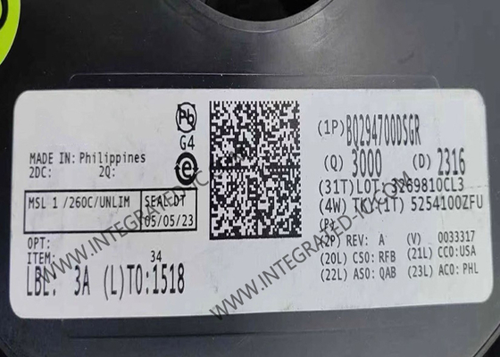 BQ294700DSGR Chip de circuito integrado de protección contra sobrevoltura con condensador de retraso externo