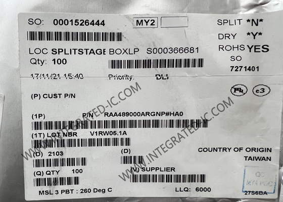 RAA489000ARGNP Chip de circuito integrado de carga de batería configurable Buck-Boost