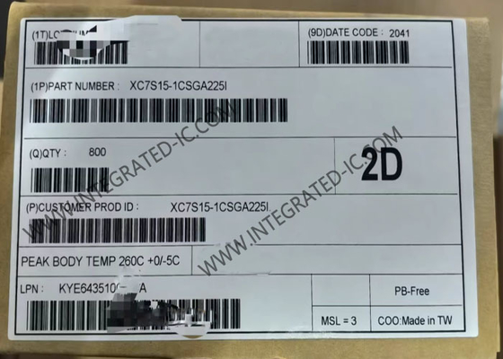 XC7S15-1CSGA225I Puerta de campo programable con matriz de alto rendimiento paquete FPGA 225-LFBGA