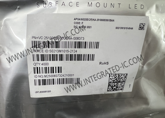 APGA1602SEC/E/KA Chip de circuito integrado LED SMD de ángulo recto Lámpara LED roja de 624 nm Indicación