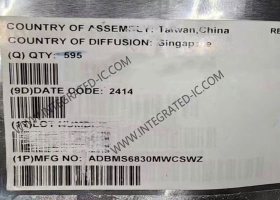 Chip de circuito integrado ADBMS6830MWCSWZ, Monitor de pila de batería de 16 canales para almacenamiento de energía de red con interfaz I2C/SPI