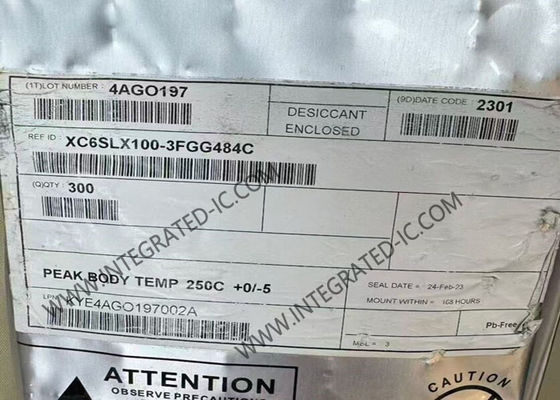 Array de puertas programables de campo XC6SLX100-3FGG484C Spartan-6 LX FPGA IC FBGA484