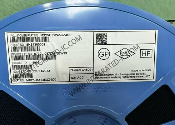 Chip de memoria IC MX25U51245GZ4I00 Chip de memoria Flash NOR serie de 512 Mbit WDFN8