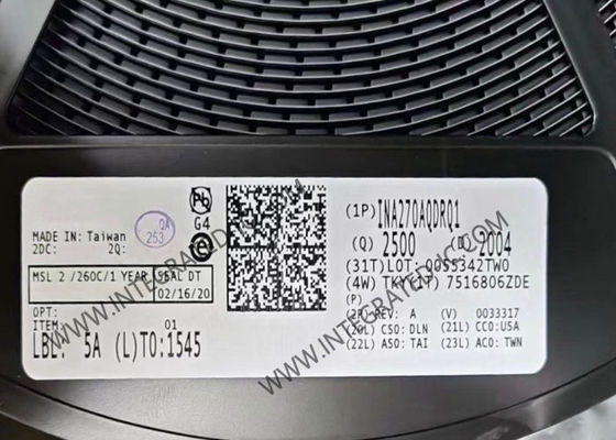 INA270AQDRQ1 Amplificador de sentido de corriente Chip de circuito integrado con ancho de banda de 130 kHz y amplio rango de modo común -16V a +80V en paquete SOIC8