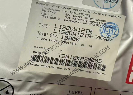 Sensor IC LIS2DW12TR Acelerómetro de 3 ejes de alto rendimiento y ultrabajo consumo LGA-12