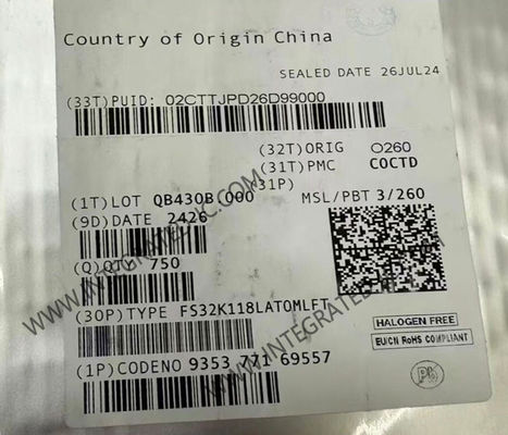 Microcontrolador FS32K118LAT0MLFT MCU de un solo núcleo ARM Cortex®-M0+ Microcontrolador S32K