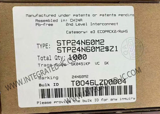 Chip de circuito integrado STP24N60M2 Transistores MOSFET de potencia MDmesh M2 de 600V TO-220-3