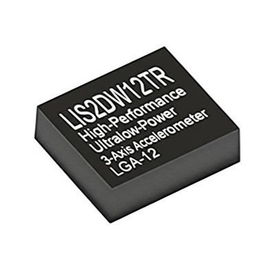 Sensor IC LIS2DW12TR Acelerómetro de 3 ejes de alto rendimiento y ultrabajo consumo LGA-12