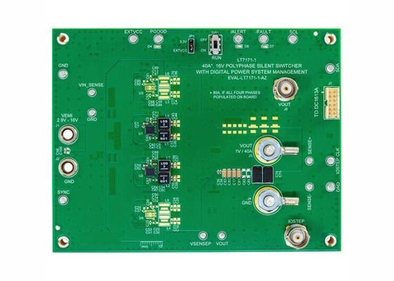 EVAL-LT7171-AZ Soluciones embebidas 16V PolyPhase Silent Switcher Panel de evaluación del regulador de descenso