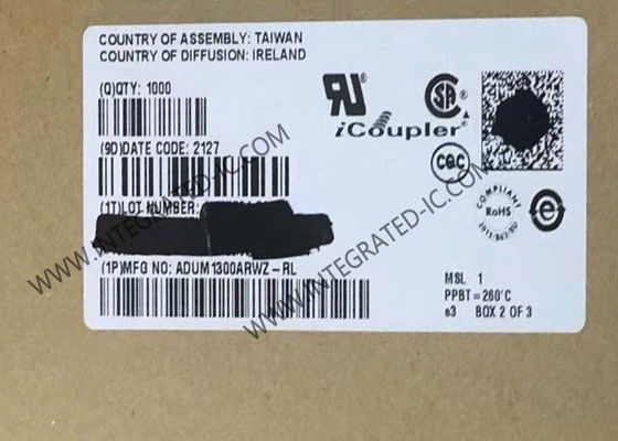 Chip de circuito integrado ADUM1300ARWZ, aislador digital con aislamiento de 2500Vrms, triple canal y velocidad de datos de 1 Mb/s en paquete SOIC16