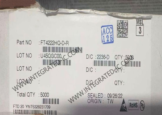 Circuito integrado FT4222HQ-D Chip USB 2.0 a controlador de puente Quad SPI I2C