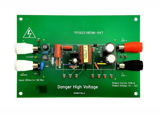 Módulo de evaluación del controlador de iluminación LED PFC natural de soluciones integradas TPS92210EVM-647