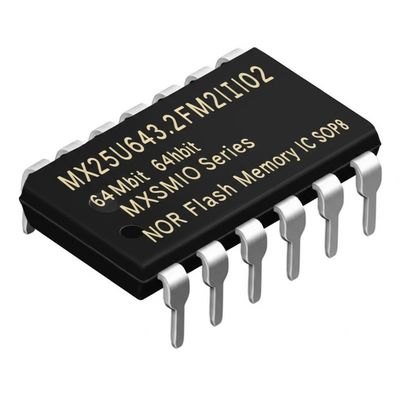 MX25U6432FM2I02 Circuito integrado de memoria Flash NOR de 64 Mbit con interfaz SPI de 133 MHz en encapsulado SOP8