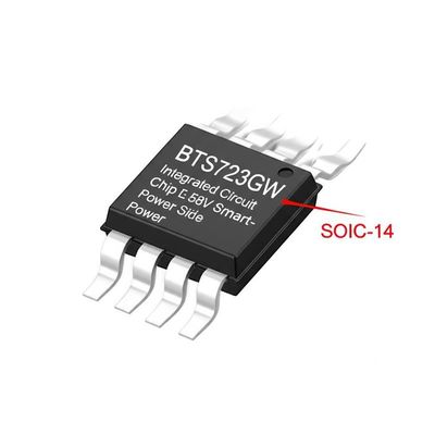 Circuito integrado BTS723GW IC Chip, interruptor de alta potencia inteligente de 7V a 58V con 2 salidas y 2.9 A de corriente