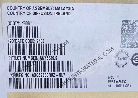 Circuito integrado ADG5236BRUZ, chip IC con 2 interruptores duales SPDT de 2 canales, 200 ohmios de resistencia en estado ON y voltaje de alimentación de 9V a 40V