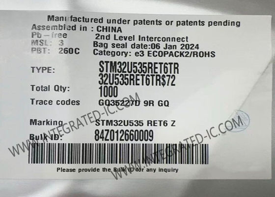 STM32U535RET6 Microcontrolador MCU de energía ultrabaja con FPU Arm Cortex-M33 MCU con TrustZone