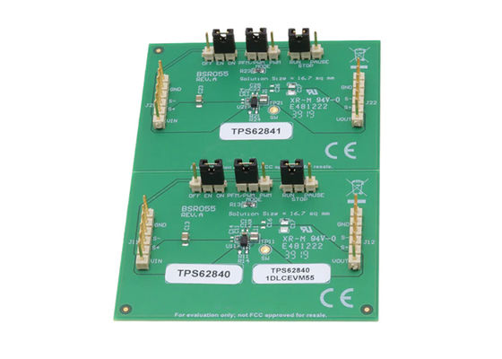 Placa de evaluación del convertidor reductor TPS62840-1DLCEVM55 Embedded Solutions de 750mA, 1.8V a 6.5V
