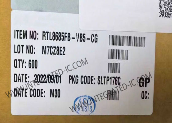 RTL8685FB-VB5-CG IC Ethernet Gigabit de 5 puertos con búfer de paquetes de 128 KB y paquete LQFP-128 para automatización industrial