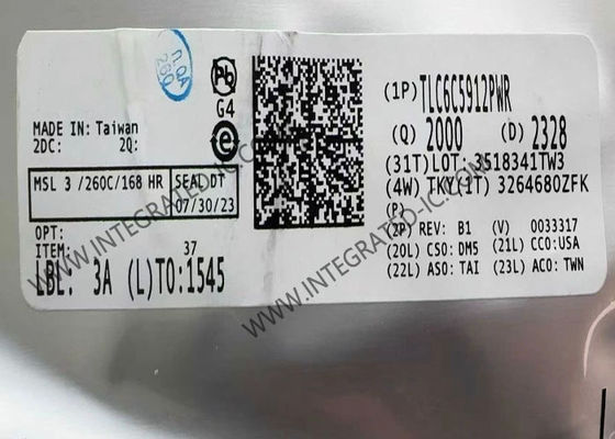 Circuito integrado controlador LED de 12 canales TLC6C5912PWR con corriente de salida de 50 mA y voltaje de alimentación de 3V a 5.5V