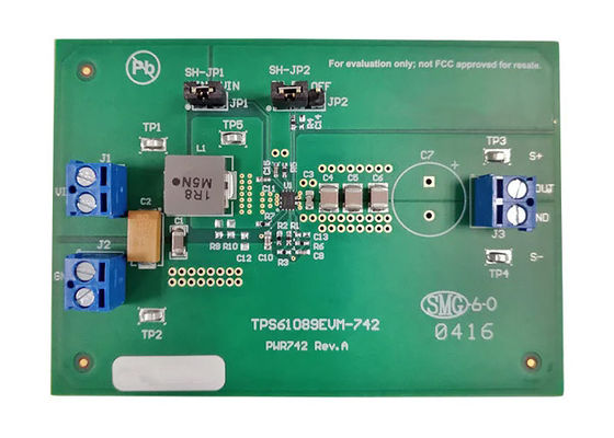 TPS61089EVM-742 Soluciones incrustadas 7A 3V a 5V Modulo de evaluación del convertidor de impulso