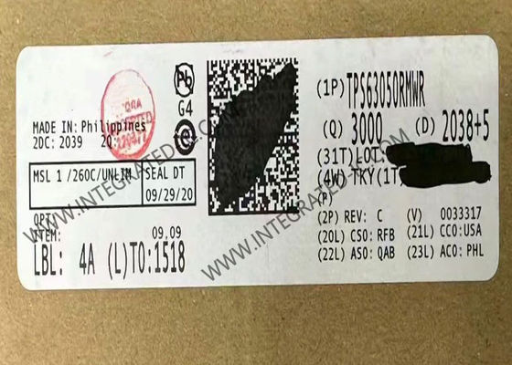 Chip de circuito integrado TPS63050RMWR, convertidor reductor-elevador con frecuencia de conmutación de 2,5 MHz, corriente de salida de 1 A y corriente de reposo de 365 uA
