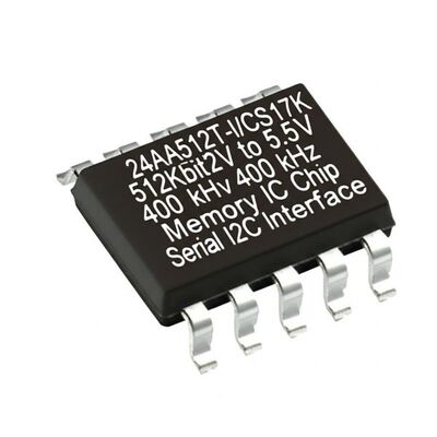 24AA512T-I/CS17K 512Kbit 1.7V a 5.5V 400 kHz Chip de memoria IC EEPROM serie con interfaz I2C