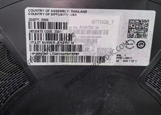 LTC3374AIFE Regulador de alta precisión de 8 canales paralelo 1A Buck DC/DC de conmutación de voltaje con entrada de 2,25V a 5,5V